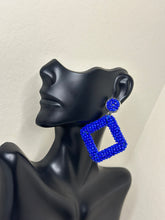 Load image into Gallery viewer, Seed Bead Diamond Shaped Earrings
