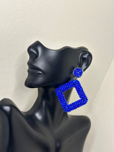 Seed Bead Diamond Shaped Earrings