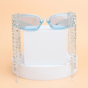 Sunglasses with Rhinestone Fringes