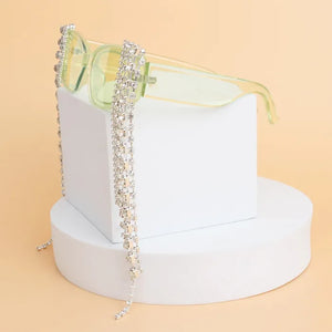 Sunglasses with Rhinestone Fringes