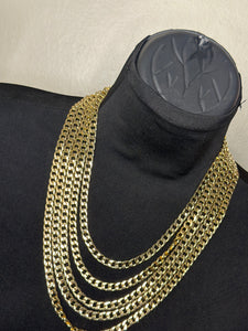 Gold Curb Chain Layered Necklace