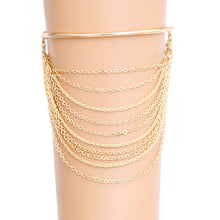 Load image into Gallery viewer, Gold Draped Arm Cuff
