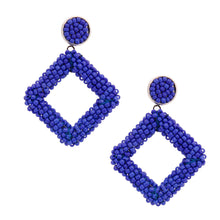 Load image into Gallery viewer, Seed Bead Diamond Shaped Earrings
