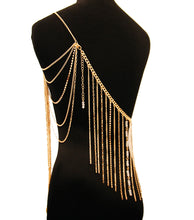 Load image into Gallery viewer, Gold One Shoulder Body Chain

